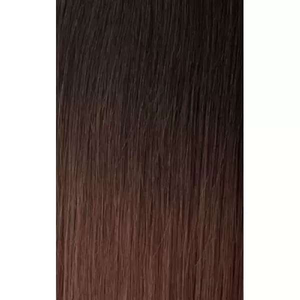 imageSensationnel Vice lace front wigs  unit 6 5 inch deep part synthetic wig preplucked hairline  Vice unit 6 1 JETBLACKTopBottom Mix DarkBrown  LightAuburn T230