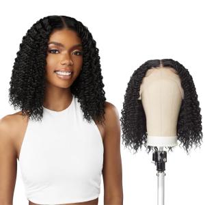 imageSensationnel Butta Lace Front Wigs  human hair blend glueless water wave 12 extra wide 5 inch part preplucked hairline  Butta Wet and Wavy look HHM Water wave 12 Inch 1 JETBLACK1B OFFBLACK
