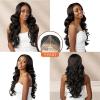 imageSensationnel Bare Lace YPart Front Wigs  Bilany glueless wide 5 inch deep part lace synthetic with preplucked Non lifting 2040 larger grid thinner lace  BareLace YPart Bilany 1B OFFBLACK1 JETBLACK
