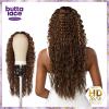 imageSensationnel Butta Lace Front Wigs  Butta Water Deep 28inch human Hair blend glueless extra wide 5 inch part preplucked hairline  Butta HHM Water Deep 28 Inch 1 JETBLACKCHBLONDE