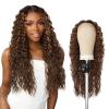 imageSensationnel Butta Lace Front Wigs  Butta Water Deep 28inch human Hair blend glueless extra wide 5 inch part preplucked hairline  Butta HHM Water Deep 28 Inch 1 JETBLACKCHBLONDE