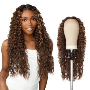 imageSensationnel Butta Lace Front Wigs  Butta Water Deep 28inch human Hair blend glueless extra wide 5 inch part preplucked hairline  Butta HHM Water Deep 28 Inch 1 JETBLACKBALAYAGEMOCHA