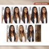 imageSensationnel Bare Lace 13x6 wigs  Unit 7 Glueless synthetic with 180 degree preplucked hairline Non lifting 2040 larger grid thin melt lace  BareLace unit 7 1 JETBLACKSHHONEY