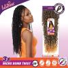 imageSensationnel Lulutress crochet braiding hair  3x micro bomb twist pre looped crochet braids hair kanekalon fiber synthetic locs twists  Lulutress 3x micro bomb twist 1pack 14 inch 1B OFFBLACK2 DARKBROWN