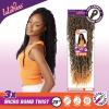 imageSensationnel Lulutress crochet braiding hair  3x micro bomb twist pre looped crochet braids hair kanekalon fiber synthetic locs twists  Lulutress 3x micro bomb twist 1pack 14 inch 1B OFFBLACK4 MEDBROWN
