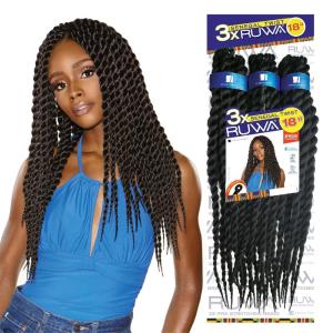 imageSensationnel Ruwa Twist braiding hair  3x senegal twist looped water repellent kanekalon fiber fast dry lightweight high heat synthetic braid  3X Ruwa senegal twist 14 inch 30 LIGHTAUBURNSM1B350