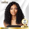 imageSensationnel Empire Curly weave hair  Empire New Deep virgin human yaki sew in styles  Empire New Deep WVG 1 pack 14 inch BG BURGANDY1B OFFBLACK