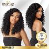 imageSensationnel Empire Curly weave hair  Empire New Deep virgin human yaki sew in styles  Empire New Deep WVG 1 pack 14 inch BG BURGANDY1B OFFBLACK