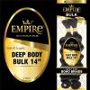 imageSensationnel Empire bulk hair braiding  deep body bulk human hair with for knotless box or curly loose wave hair styles  Empire deep body bulk 1 pack 14 inch 27 HONEYBLONDE613 BLONDE