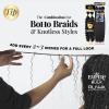 imageSensationnel Empire bulk hair braiding  deep bulk 22inch human hair boho braids with for knotless box or curly loose wave  HH Empire deep bulk 22inch 1B OFFBLACKBG BURGUNDY