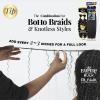 imageSensationnel Empire bulk hair braiding  deep bulk 22inch human hair boho braids with for knotless box or curly loose wave  HH Empire deep bulk 22inch 1B OFFBLACKBG BURGUNDY