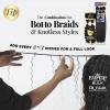 imageSensationnel Empire bulk hair braiding  deep bulk 22inch human hair boho braids with for knotless box or curly loose wave  HH Empire deep bulk 22inch 1B OFFBLACK613 BLONDE