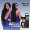 imageSensationnel Empire bulk hair braiding  deep bulk 22inch human hair boho braids with for knotless box or curly loose wave  HH Empire deep bulk 22inch 1B OFFBLACK613 BLONDE