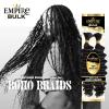 imageSensationnel Empire bulk hair braiding  deep bulk 22inch human hair boho braids with for knotless box or curly loose wave  HH Empire deep bulk 22inch 1B OFFBLACK613 BLONDE