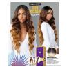 imageSensationnel Butta lace front wig  extra wide and deep hand tied lace parting space with preplucked natural illusion hairline lace wig human hair blend mixed  Ocean wave 30 in T4CHESTNUTBLONDET4WINE