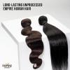 imageSensationnel Empire Bundle weave hair  human hair extensions unprocessed bundle hair  Empire Bundles Straight 1 pack 18 inch NATURALBLACK613 BLONDE