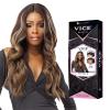 imageSensationnel Vice Lace Front Wigs  5 inch Deep part synthetic wig preplucked hairline  VICE Unit 16 FUCHSIAT4CHESTNUTBLONDE