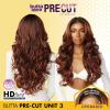 imageSensationnel Butta lace precut wigs  unit 3 glueless precut lace extra wide 5 inch deep part synthetic wig precut pre tweezed smaller knot hairline  Butta pre cut unit 3 2 DARKBROWNBALAYAGECOPPER