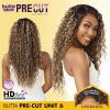 imageSensationnel Butta lace precut wigs  unit 6 glueless precut lace extra wide 5 inch deep part synthetic wig pre tweezed smaller knot hairline  Butta pre cut unit 6 2 DARKBROWNLIGHTASHBROWN