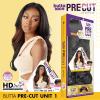imageSensationnel Butta lace precut wigs  unit 1 glueless precut lace extra wide 5 inch deep part synthetic wig precut pre tweezed smaller knot hairline  Butta pre cut unit 1 2 DARKBROWN1 JETBLACK