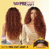 imageSensationnel Butta lace precut wigs  unit 4 glueless precut lace extra wide 5 inch deep part synthetic wig pre tweezed smaller knot hairline  Butta pre cut unit 4 BALAYAGECOPPER2 DARKBROWN