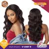 imageSensationnel CKCO vpart wig  narrow vpart unit 9 glueless synthetic heat safe hand tied edges  Curls kinks and co v part wig unit 9 CH301 JETBLACK