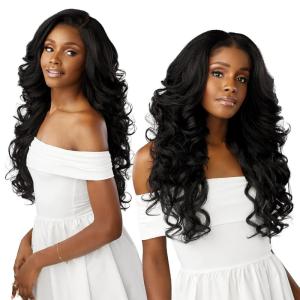 imageSensationnel Bare lace 13x6 wigs  unit 15 glueless synthetic with 180 degree preplucked hairline non lifting 2040 larger grid thinner lace  Barelace unit 15 1B OFFBLACKFLAMBOYAGEAUBURN