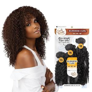 imageSensationnel CKCO bundles multi weavinghair  burmese curl synthetic weaving and sew in and ponytail styles multi lengths  Curls kinks and Co bundle multi burmese curl 14 16 18 inch S1BGINGER1B OFFBLACK