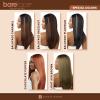 imageSensationnel Barelace full lace wigs  unit 3 glueless hand tied human hair blend with preplucked hairline 2040 larger grid thinner lace  HHM Bare lace full lace unit 3 BALAYAGEHAZELNUT1 JETBLACK