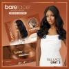 imageSensationnel Barelace full lace wigs  unit 3 glueless hand tied human hair blend with preplucked hairline 2040 larger grid thinner lace  HHM Bare lace full lace unit 3 BALAYAGEHAZELNUT1 JETBLACK