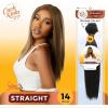 imageSensationnel CKCO bundle weave hair  straight synthetic weaving and sew in and pony tail styles  Curls kinks and Co straight 1 pack 26 inch APPLERED1B OFFBLACK