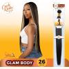 imageSensationnel CKCO bundle weave hair  straight synthetic weaving and sew in and pony tail styles  Curls kinks and Co straight 1 pack 26 inch APPLERED4 MEDBROWN