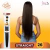 imageSensationnel CKCO bundle weave hair  straight synthetic weaving and sew in and pony tail styles  Curls kinks and Co straight 1 pack 26 inch APPLEREDS1B30