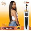 imageSensationnel CKCO bundle weave hair  straight synthetic weaving and sew in and pony tail styles  Curls kinks and Co straight 1 pack 26 inch APPLEREDS1B30