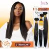 imageSensationnel CKCO bundles multi weavinghair  straight synthetic weaving and sew in and ponytail styles multi lengths  Curls kinks and Co bundle multi straight 14 16 18 inch 4 MEDBROWN1 JETBLACK