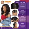 imageSensationnel CKCO vpart wig  narrow vpart unit 8 glueless synthetic heat safe hand tied edges  Curls kinks and co v part wig unit 8 1B OFFBLACKTH1BCOPPER