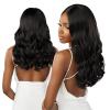 imageSensationnel Barelace full lace wigs  unit 3 glueless hand tied human hair blend with preplucked hairline 2040 larger grid thinner lace  HHM Bare lace full lace unit 3 BALAYAGEHAZELNUT1 JETBLACK