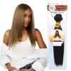 imageSensationnel CKCO bundle weave hair  straight synthetic weaving and sew in and pony tail styles  Curls kinks and Co straight 1 pack 26 inch APPLERED2 DARKBROWN