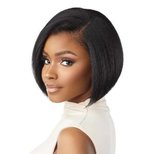 imageSensationnel Kinky edge 13x6 lacewigs  kinky bob 9inch glueless synthetic wig  Curls kinks and co kinky edge kinky bob 9 inch BALAYAGEGOLDBALAYAGEHAZELNUT