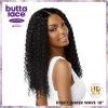 imageSensationnel Butta lace front wigs  kinky water wave 18 glueless human hair blend extra wide 5 inch part preplucked hairline HD lace  Butta HHM kinky water wave 18 inch BALAYAGEFIERYRED1 JETBLACK