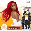 imageSensationnel CKCO bundles multi weavinghair  glam body synthetic weaving and sew in and ponytail styles multi lengths  Curls kinks and Co bundle multi glam body 14 16 18 inch 1B OFFBLACKGINGERCOPPER