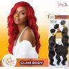 imageSensationnel CKCO bundles multi weavinghair  glam body synthetic weaving and sew in and ponytail styles multi lengths  Curls kinks and Co bundle multi glam body 14 16 18 inch 1B OFFBLACKT1BGINGER