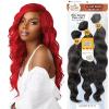imageSensationnel CKCO bundles multi weavinghair  glam body synthetic weaving and sew in and ponytail styles multi lengths  Curls kinks and Co bundle multi glam body 14 16 18 inch 1B OFFBLACKT1BGINGER