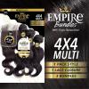 imageSensationnel Empire Multi weave hair BODY WAVE  virgin human layered lengths with 4x4 Closure  EMPIRE Multi 4X4 BODY WAVE 18 20 22 Inch NATURALBLACKNATURAL