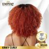 imageSensationnel Empire Yaki weave hair  Empire Kinky Curly human hair yaki texture hair for weaving and sew in styles  Empire Kinky Curly 1 pack 12 inch 2 DARKBROWNT1BBG