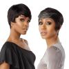 imageSensationnel Empire Human hair wig  Salt and Pepper Denia contouring mesh cap wig  Empire wig Denia T227T2RED