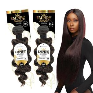 imageSensationnel Empire Bundle weave hair  human hair extensions unprocessed bundle hair  Empire Bundles Loose deep 2 pack 14 inch NATURALBLACKNATURAL