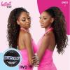 imageSensationnel Instant weave half wig  19 synthetic blendwig adjustable drawstring for seamless hair blending TH2271 JETBLACK