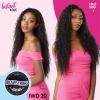 imageSensationnel Instant weave half wig  20 synthetic blendwig adjustable drawstring for seamless hair blending 1B OFFBLACK1 JETBLACK