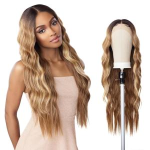 imageSensationnel Butta Lace Front Wigs  Butta unit 29 extra wide 5 inch deep part synthetic wig preplucked hairline HD lace with Babyhair  Butta unit 29 BALAYAGEGOLDBALAYAGE CARAMEL